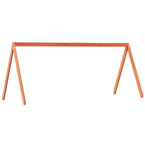 Lastensängyn katos vahanruskea 209x95,5x88 cm täysi mänty