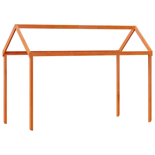 Lastensängyn katos vahanruskea 217x95,5x159 cm täysi mänty