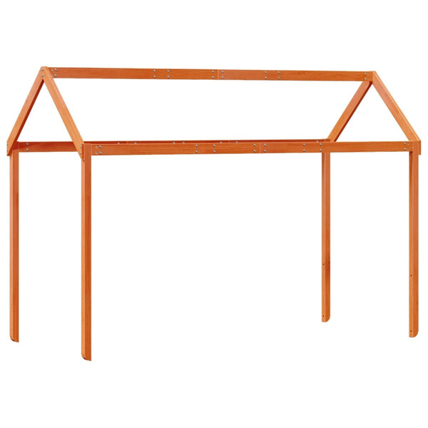 Lastensängyn katos vahanruskea 217x85,5x154 cm täysi mänty