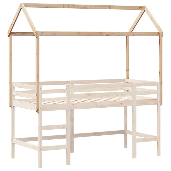 Lastensängyn katos 207x95,5x159 cm täysi mänty