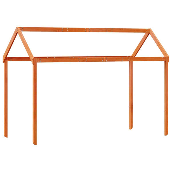 Lastensängyn katos vahanruskea 207x80,5x151,5 cm täysi mänty