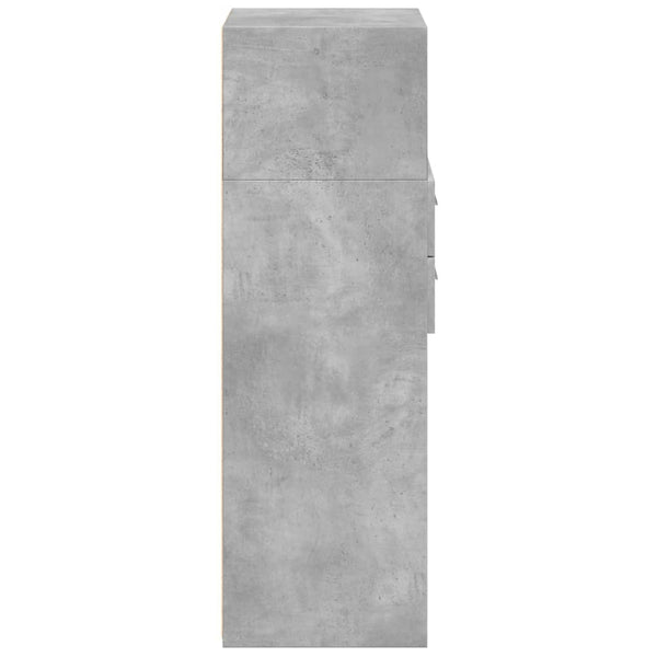 Kaappi betoninharmaa 30x42,5x124 cm tekninen puu