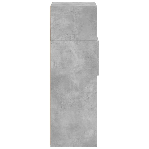 Kaappi betoninharmaa 40x42,5x124 cm tekninen puu