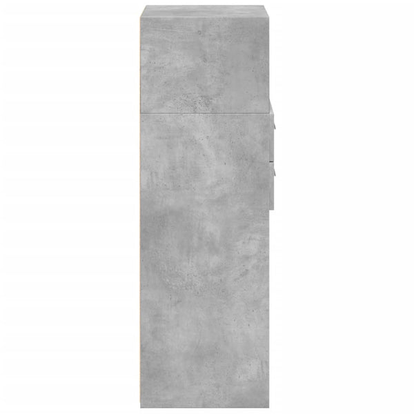 Kaappi betoninharmaa 45x42,5x124 cm tekninen puu