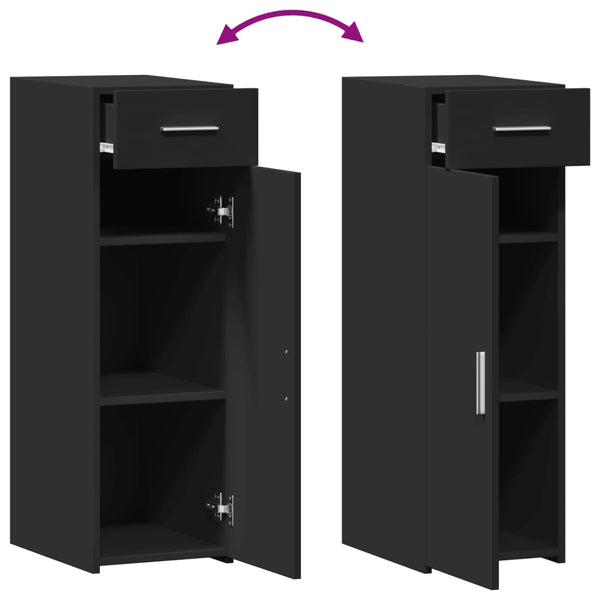 Senkki musta 30x42,5x93 cm tekninen puu