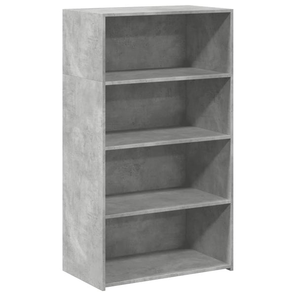 Kaappi betoninharmaa 70x41x124 cm tekninen puu