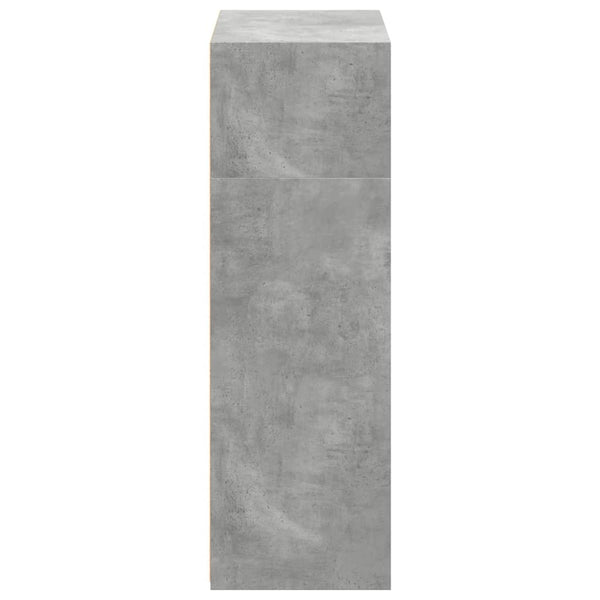 Kaappi betoninharmaa 70x41x124 cm tekninen puu