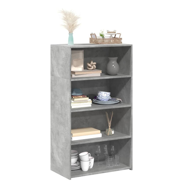 Kaappi betoninharmaa 70x41x124 cm tekninen puu