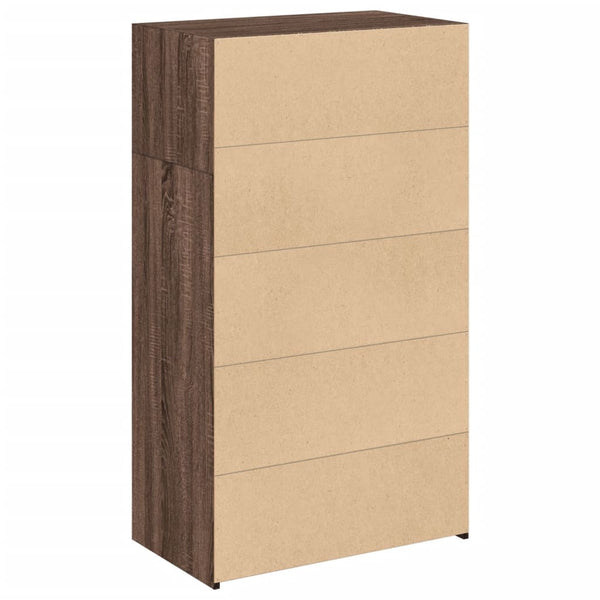 Kaappi ruskea tammi 70x41x124 cm tekninen puu