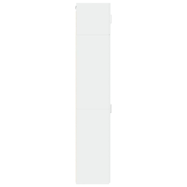 Valkoinen säilytyskaappi kapea Agritia 30x42,5x225cm (puinen)