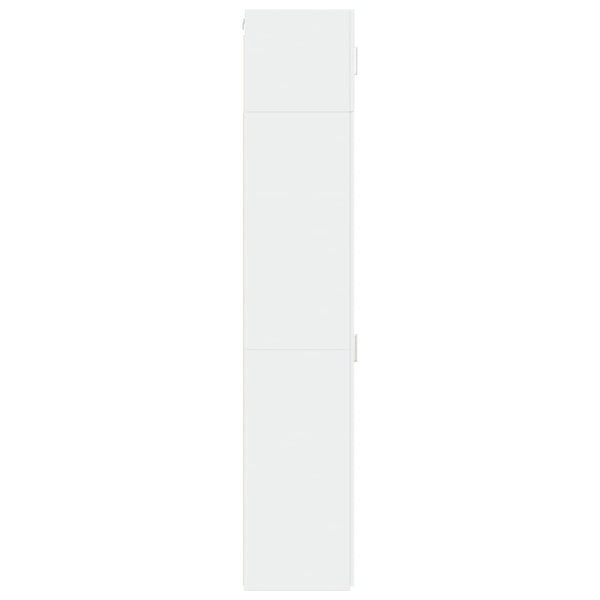 Säilytyskaappi kapea valkoinen 40x42,5x225 cm tekninen puu