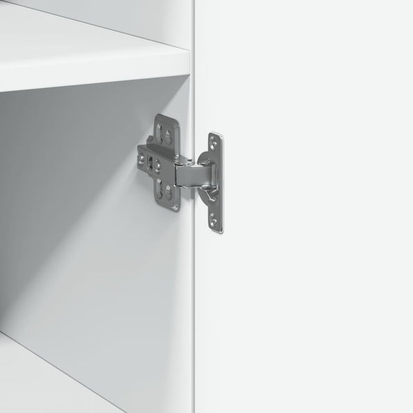 Säilytyskaappi kapea valkoinen 40x42,5x225 cm tekninen puu