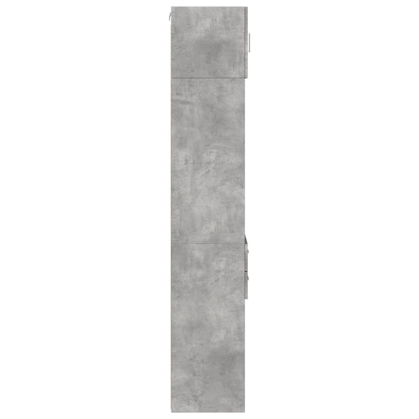 Säilytyskaappi kapea betoninharmaa 45x42,5x225 cm tekninen puu