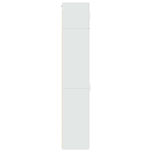 Valkoinen säilytyskaappi kapea Gulzade 50x42,5x225cm (puinen)