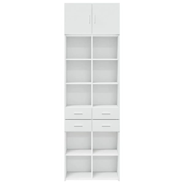 Säilytyskaappi valkoinen 70x42,5x225 cm tekninen puu