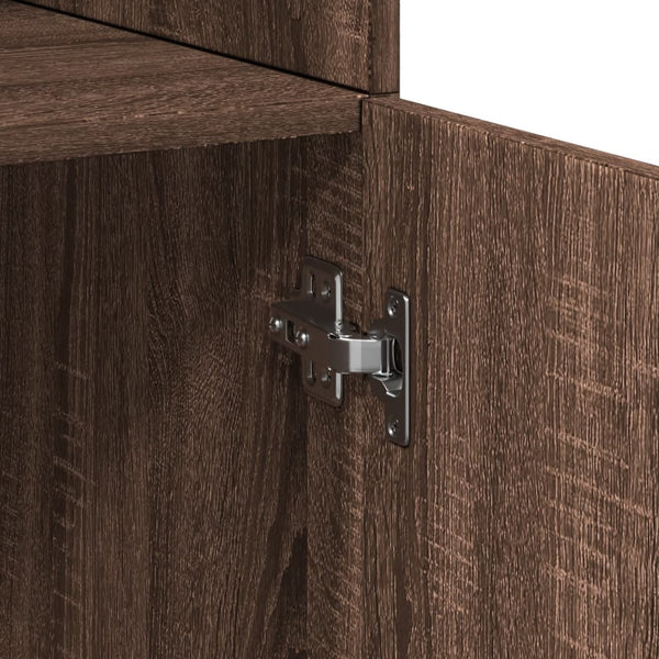 Kaappi ruskea tammi 70x42,5x185 cm tekninen puu