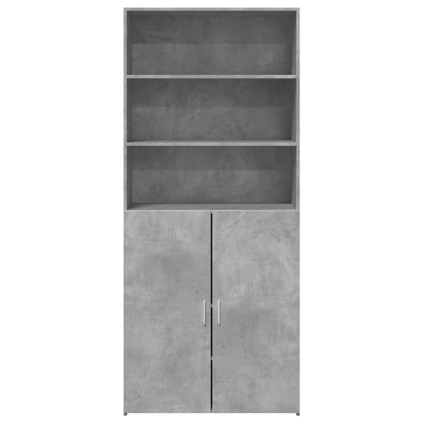 Kaappi betoninharmaa 80x42,5x185 cm tekninen puu