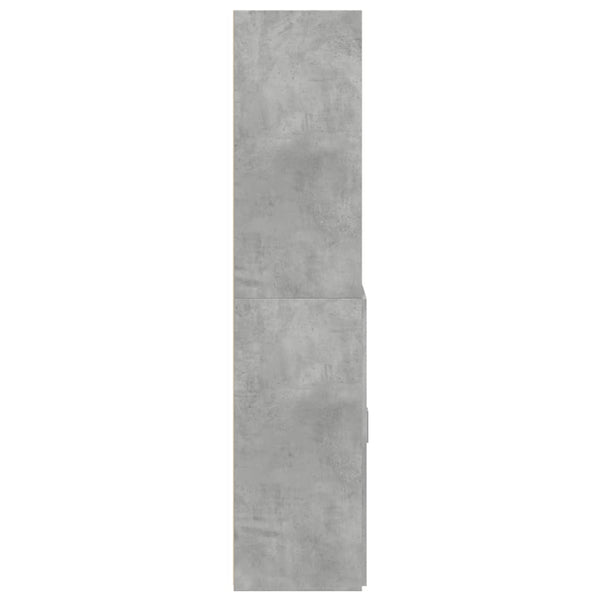 Kaappi betoninharmaa 80x42,5x185 cm tekninen puu