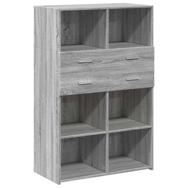 Kaappi harmaa Sonoma 80x42,5x124 cm tekninen puu