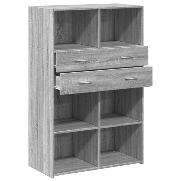 Kaappi harmaa Sonoma 80x42,5x124 cm tekninen puu