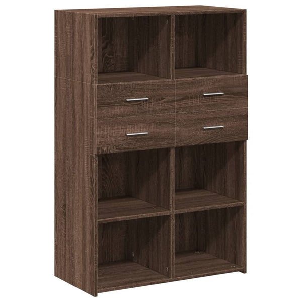 Kaappi ruskea tammi 80x42,5x124 cm tekninen puu