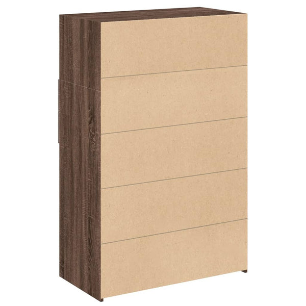 Kaappi ruskea tammi 80x42,5x124 cm tekninen puu