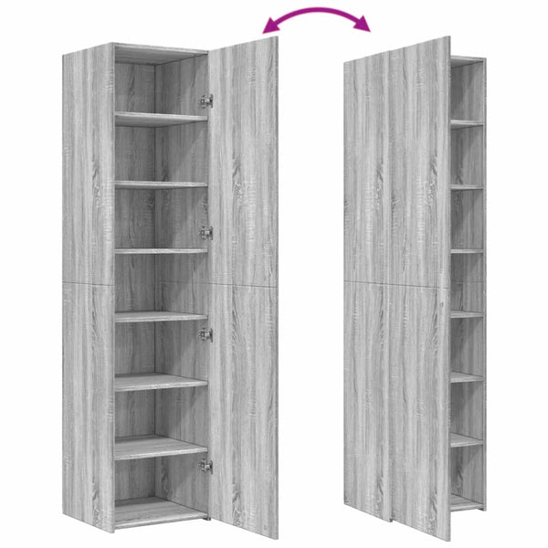 Harmaa kaappi Badea 45x42,5x185cm (puinen)