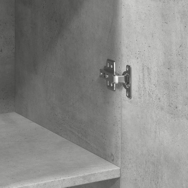 Betoninharmaa kaappi Branson 70x42,5x185cm (puinen)