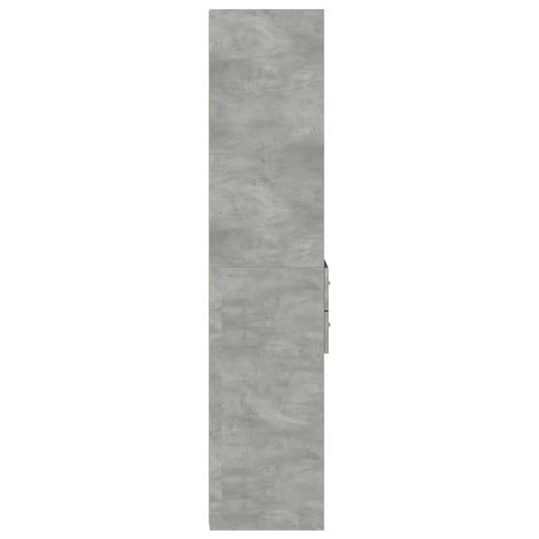 Kaappi betoninharmaa 45x42,5x185 cm tekninen puu
