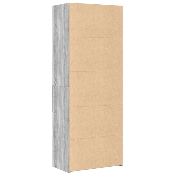 Kaappi harmaa Sonoma 70x42,5x185 cm tekninen puu