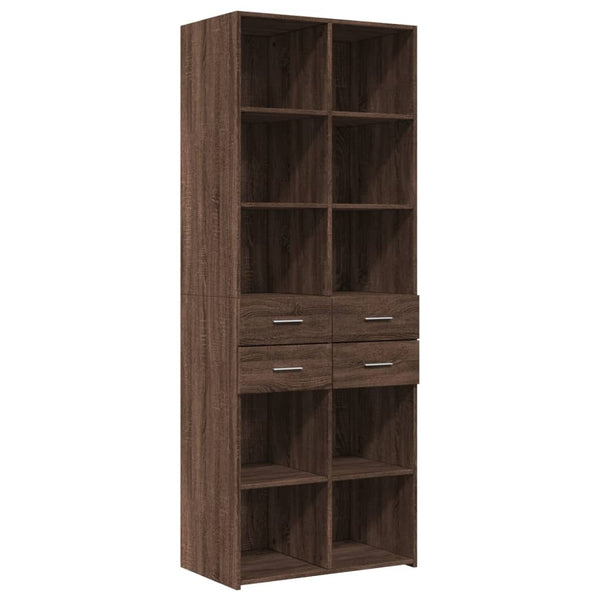 Kaappi ruskea tammi 70x42,5x185 cm tekninen puu