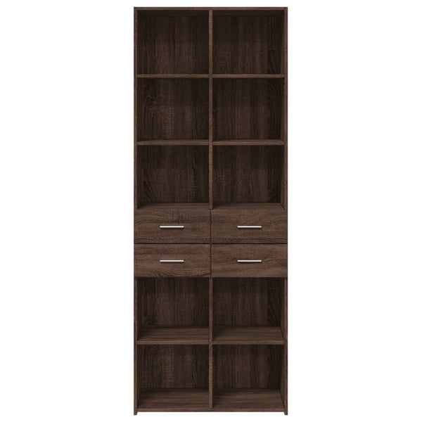Kaappi ruskea tammi 70x42,5x185 cm tekninen puu