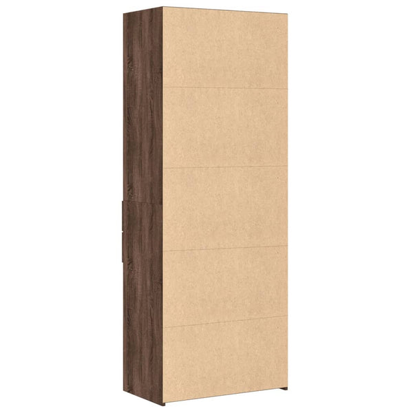 Kaappi ruskea tammi 70x42,5x185 cm tekninen puu