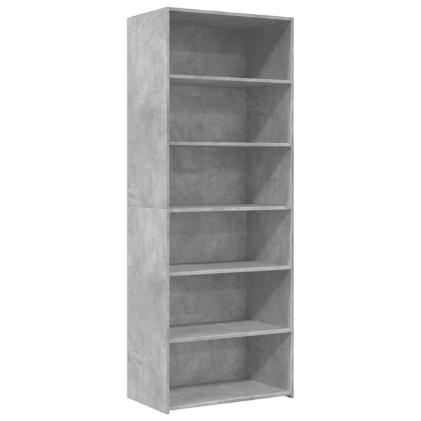 Kaappi betoninharmaa 70x41x185 cm tekninen puu