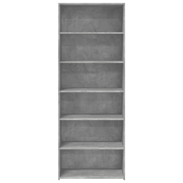 Kaappi betoninharmaa 70x41x185 cm tekninen puu