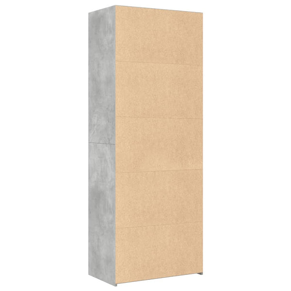 Kaappi betoninharmaa 70x41x185 cm tekninen puu