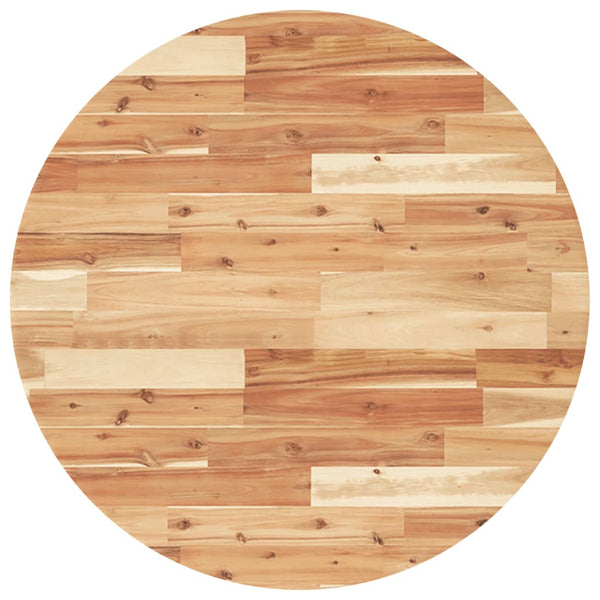Pöytälevy pyöreä Ø80x4 cm täysi akasiapuu