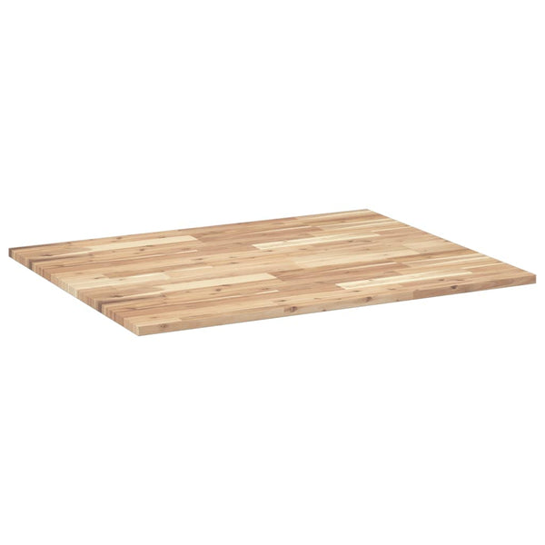 Pöytälevy suorakaide 100x80x2 cm täysi akasiapuu