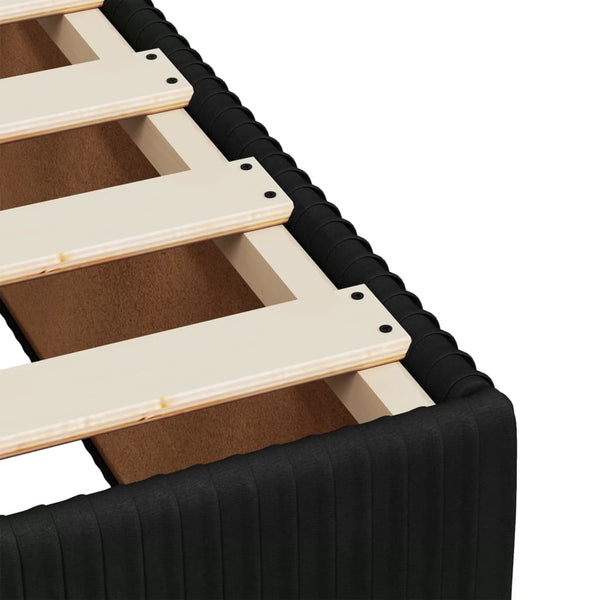 Sängynrunko musta 90x190 cm sametti