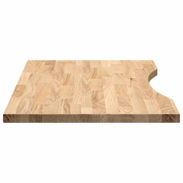 Käsittelemätön pöytätaso 80x50x2,5 cm tammi suorakulmainen