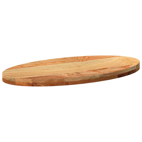 Vaaleanruskea pöytälevy Cosetta 80x40x4cm (massiivipuu tammi soikea)