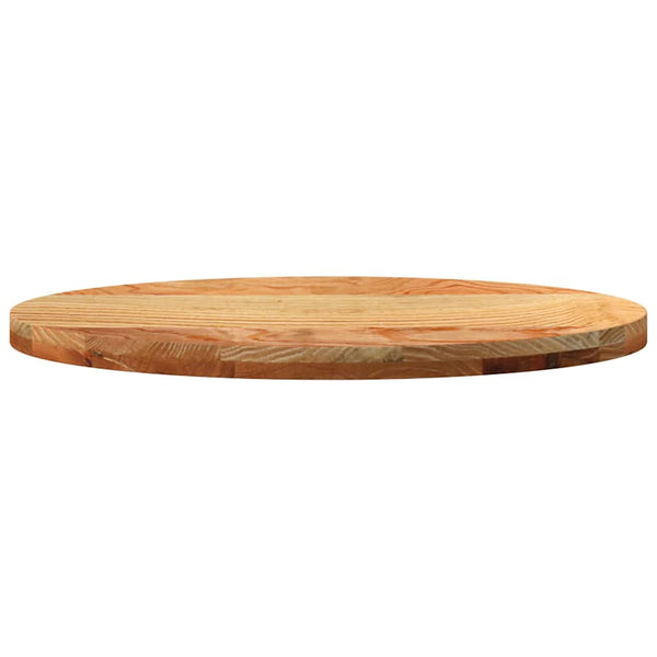 Vaaleanruskea pöytälevy Cosetta 80x40x4cm (massiivipuu tammi soikea)