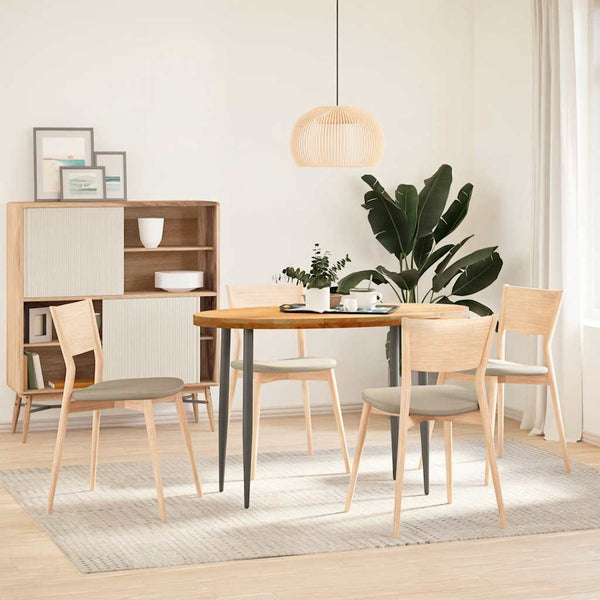 Vaaleanruskea pöytälevy Cosetta 120x60x4cm (massiivipuu tammi soikea)