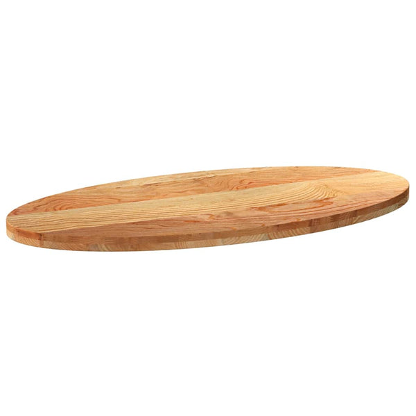 Vaaleanruskea pöytälevy Cosetta 120x60x4cm (massiivipuu tammi soikea)