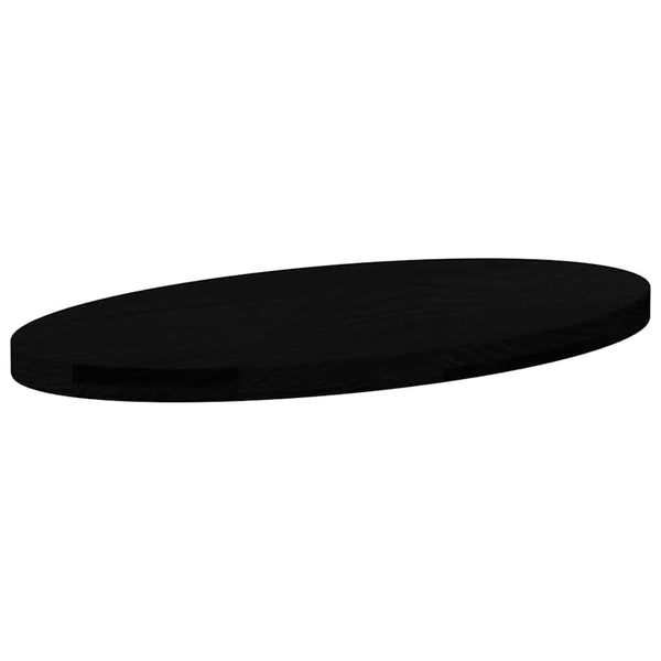Tummanruskea pöytälevy Cosetta 80x40x4cm (massiivipuu tammi soikea)