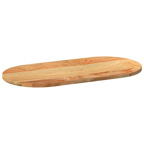 Vaaleanruskea pöytälevy Veres 80x40x2cm (massiivipuu tammi soikea)