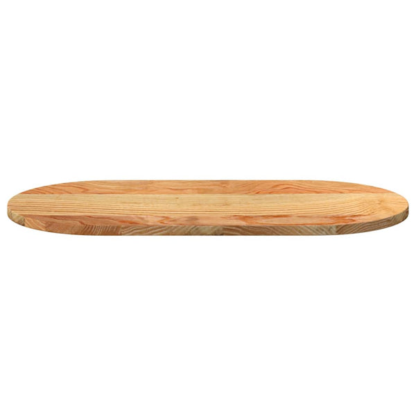 Vaaleanruskea pöytälevy Veres 80x40x2cm (massiivipuu tammi soikea)