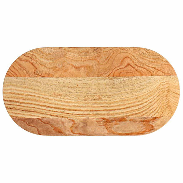 Vaaleanruskea pöytälevy Veres 80x40x4cm (massiivipuu tammi soikea)