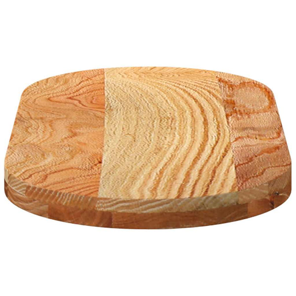 Vaaleanruskea pöytälevy Veres 80x40x4cm (massiivipuu tammi soikea)