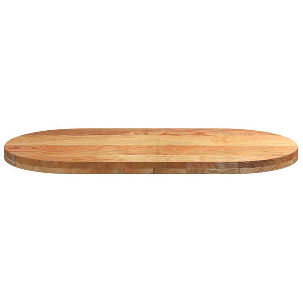 Vaaleanruskea pöytälevy Veres 100x50x4cm (massiivipuu tammi soikea)
